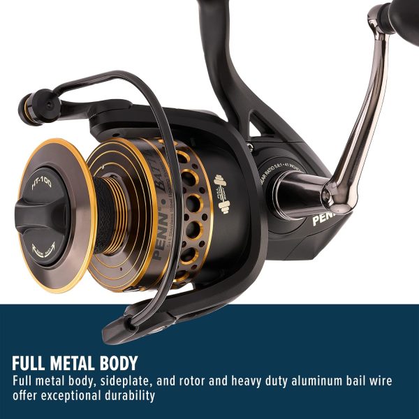 PENN Battle Spinning Reel Kit, Size 5000, Includes Reel Cover and Spare Anodized Aluminum Spool, Right/Left Handle Position, HT-100 Front Drag System - Image 5